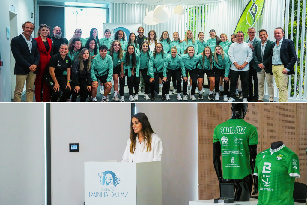 Bolschare reivindica el liderazgo social del Sport Extremadura en la presentación de la temporada su vicepresidenta Myriam Giganto destaca el compromiso de la Fundación Reina de la Paz con los proyectos que el club desarrolla para favorecer la inclusión y la igualdad